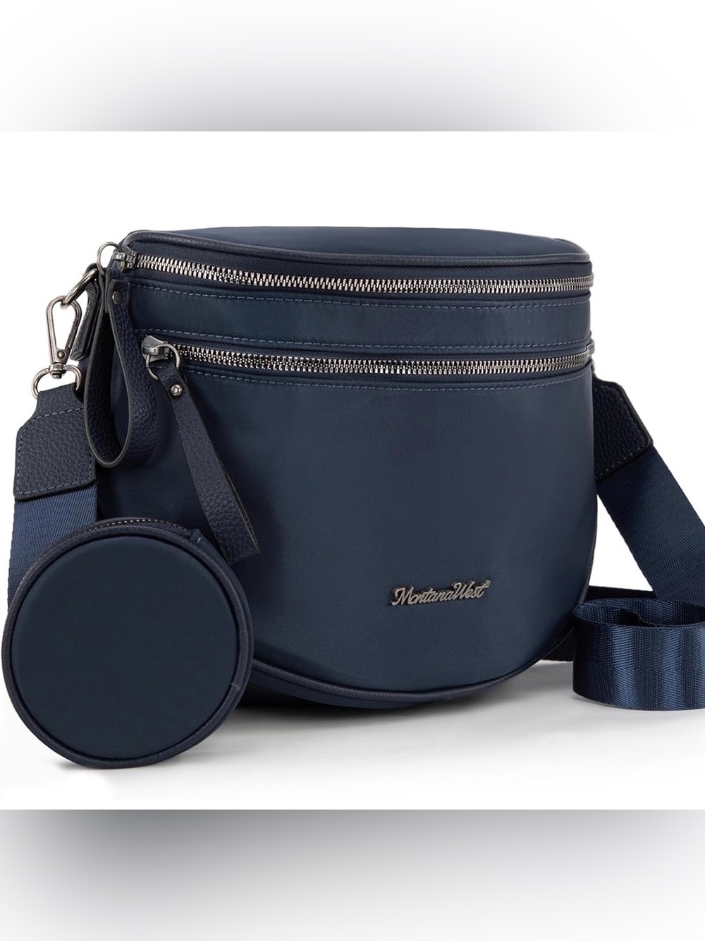 Montana West Navy Blue Crossbody with Coin Pouch
